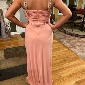 Long pink formal dress